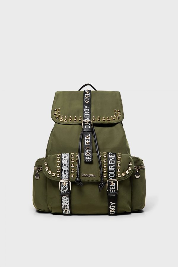 Green studs backpack