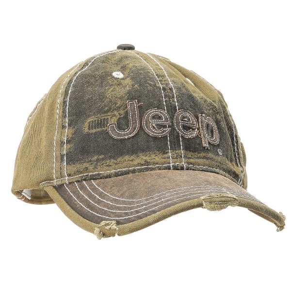 Mopar Heavy Stone Washed Olive Jeep Cap